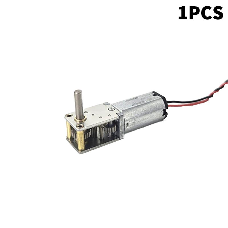 Dc 3V-6V 12Rpm Mini N30 Gear Motor Single Long Shaft Slow Speed High Torque Worm All Metal Gearbox Motor Right Angle Robot