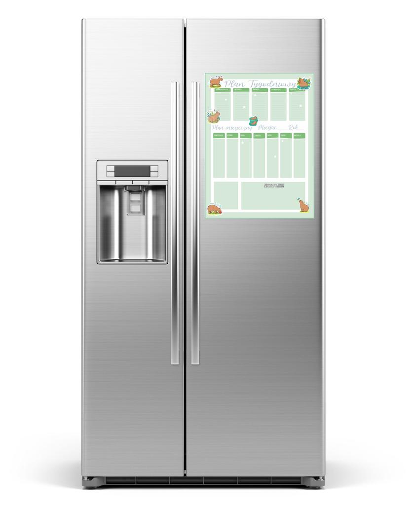 Magnetic Whiteboard Fridge Board for Kids Capybara + MARKER CALENDAR