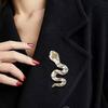 Exaggerated Snake Animal Accessories Brooch for Men and Women