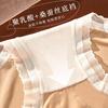 Women's Mid-Waist Hip-Covering Panties with Lace & Antibacterial Silk Crotch