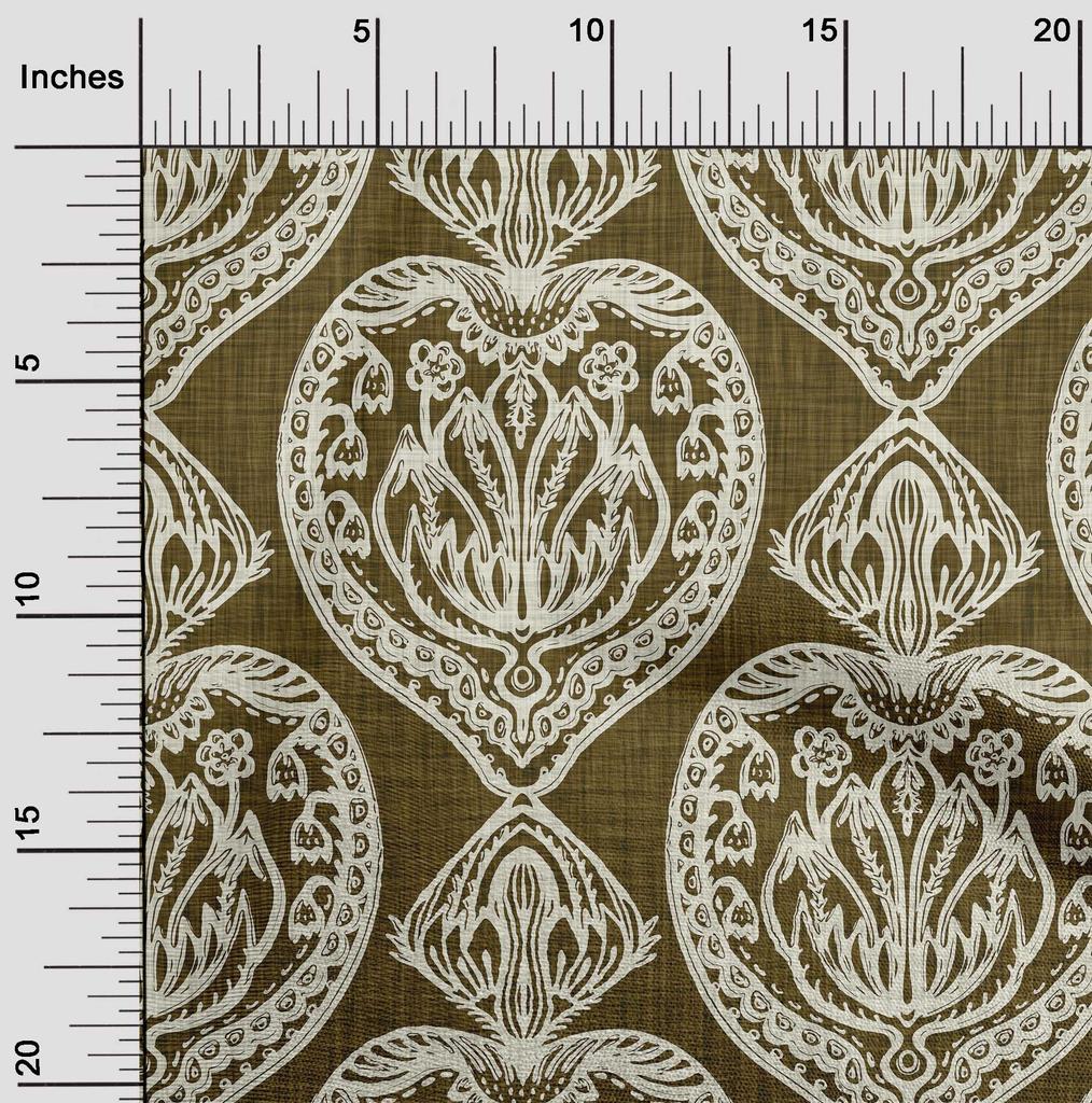 oneOone Cotton Flex Dark Olive Green Fabric Block Sewing Fabric By The Yard Printed Diy Clothing Sewing Supplies 40 Inch