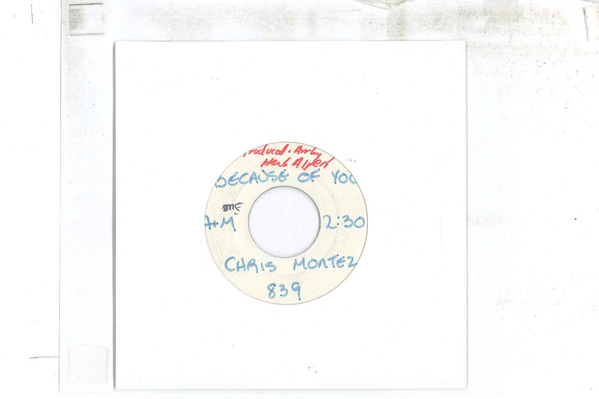 

7inch Record CHRIS MONTEZ - Because Of You / Elena 839 A&M 1967 US Pop Used