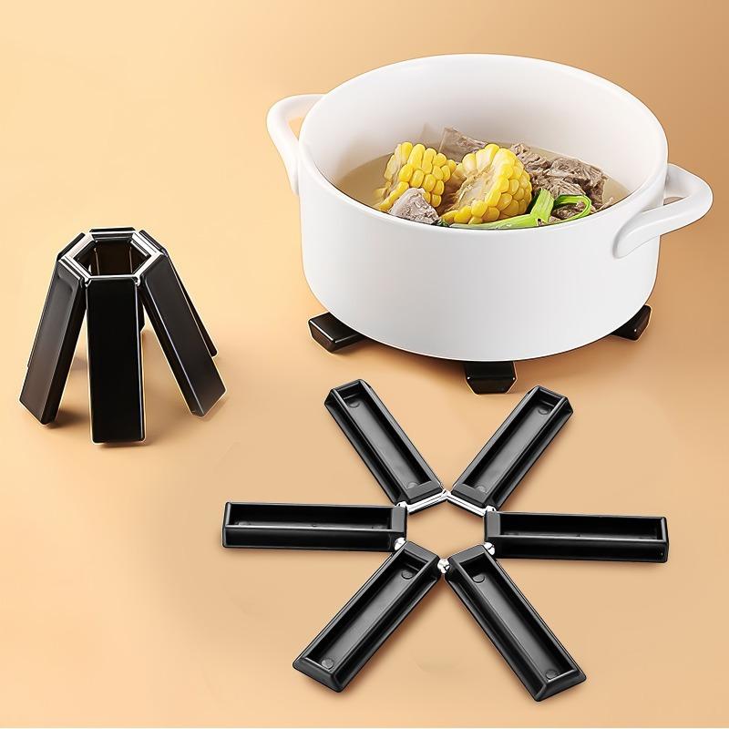 2/4pcs Advanced folding pot holder triangle pad - heat-resistant, anti slip, expandable bracket, easy to store