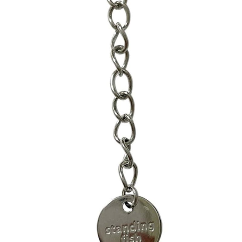 standingfish wander wheel necklace(black)