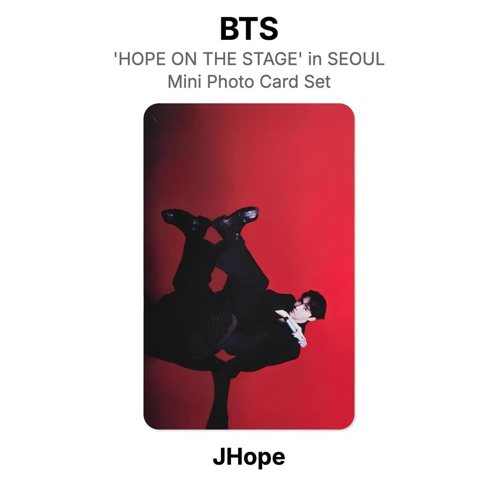 BTS j-hope Tour 'HOPE ON THE STAGE' in SEOUL Mini Photo Card Set Official Photocard