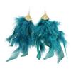 Bohemian Feather Tassel Drop Earrings Lightweight Hypoallergenic Handmade Feather Ear Drops Jewelry For Women