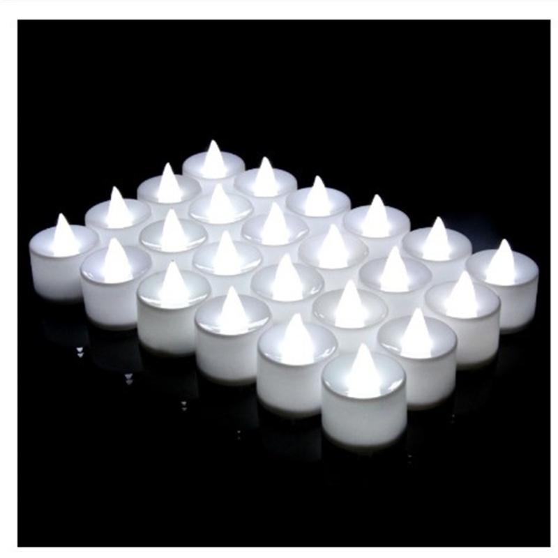 Flameless Led Candle Light Battery Powered Bright Color Lamp Blinking Row Long Lasting Decoration