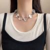Transparent Plant Resin Semi-Spherical Necklace For Women Exaggerated Fashion Necklace Fashionable Individual Jewelry Accessory