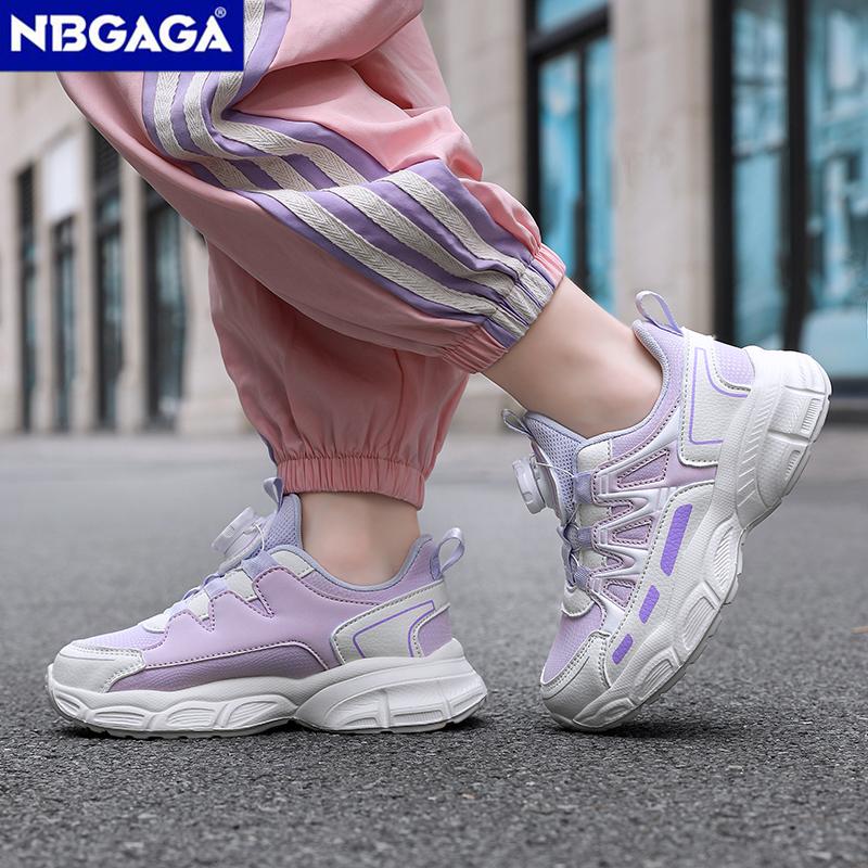 Girls Sports Shoes Lightweight Leather Kids Sneakers Casual Pink Fashion Children Anti-slip Walking Running Shoes