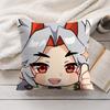 Arataki Itto Cute Genshin Impact Cushion Cover Silky Short Plush Invisible Zipper Dustproof Sofa Pillow Case For Home Decor