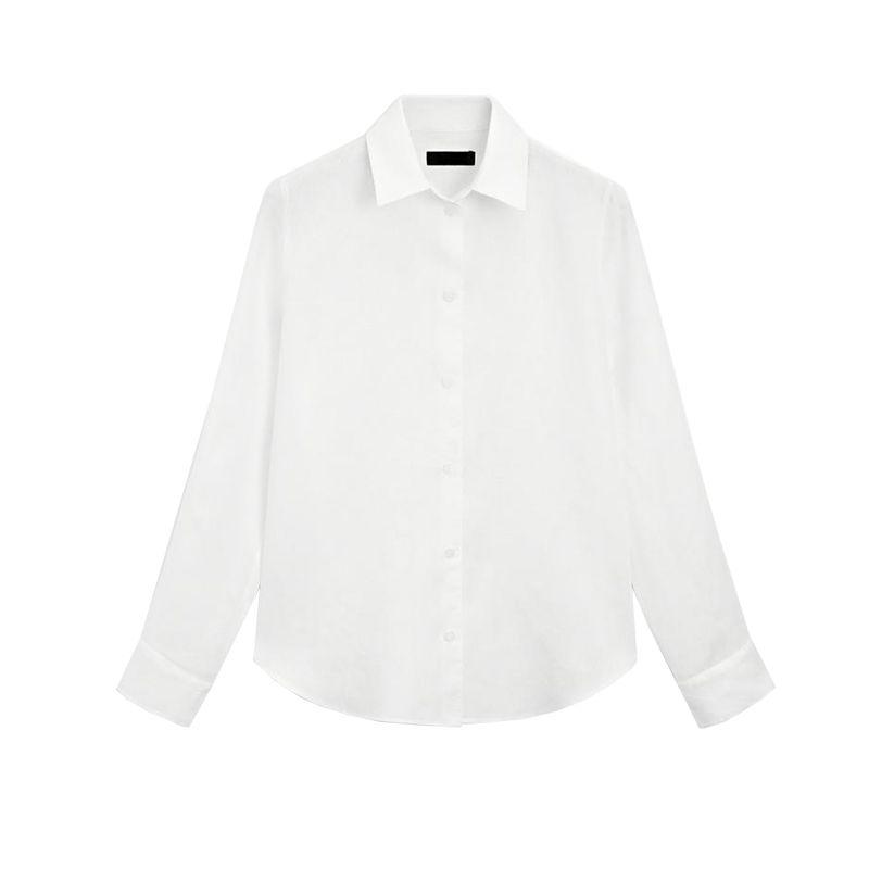 MD Spring and Summer New Women Clothes High-Tech Sense and Diligent Style All-Match Elegant Linen Blend Long Sleeve Shirts 5130530