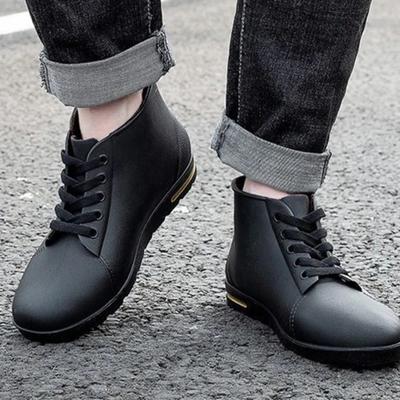New Cooking Fashion Rain Boots for Men Ankle Man Shoes Chef Kitchen Low Short Designer Plastic Galoshes City Garden Wellies Work