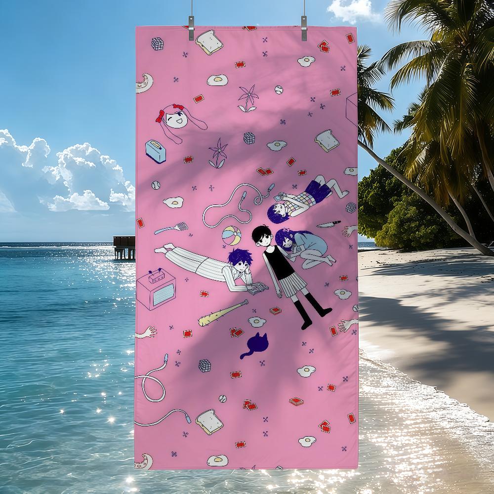 Game O-Omori CUTE Towel Quick Drying Beach Towels Are Suitable For Swimming Pools Camping Yoga And The Gym