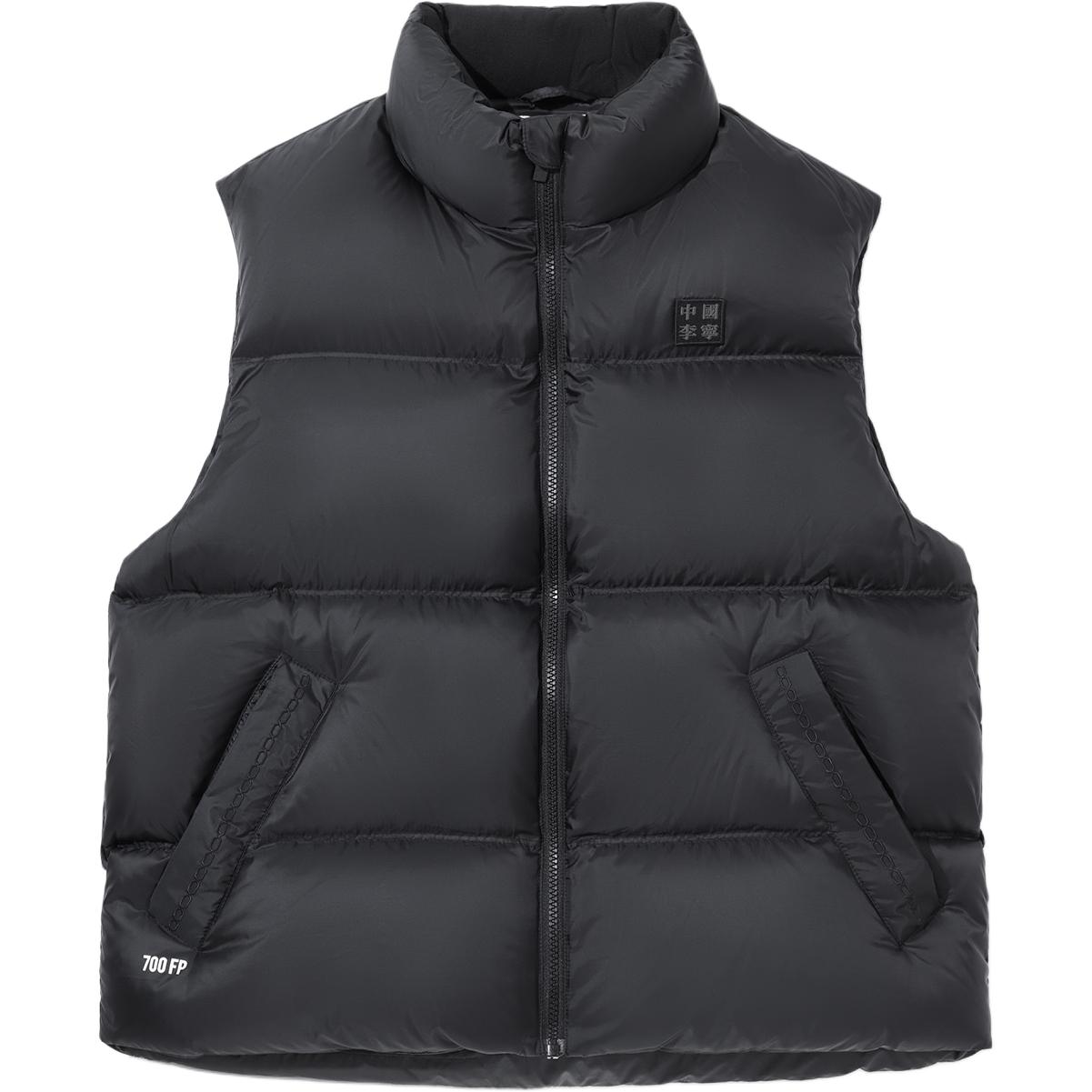 

Li Ning Vital Series Логотип бренда Воротник-стойка Повседневный жилет без рукавов Унисекс жилет Черный AMRU057-2 XL