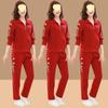 Lässiges Sportbekleidungsset für Damen: Jacke und Hose im Loose-Fit für Mütter mittleren Alters - Stilvolle Frühjahrs-/Herbstmode