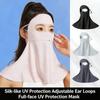 Full Face Mask Ice Silk Sun Protection Breathable Anti-UV Summer Women Face Gini Outdoor Sport UPF50+ Neck Protection Face Cover