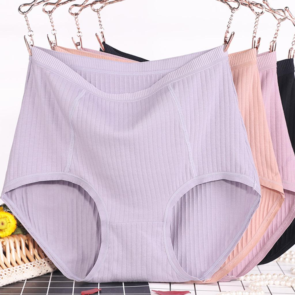 Women's Breathable Striped Oversized High Waisted Underwear