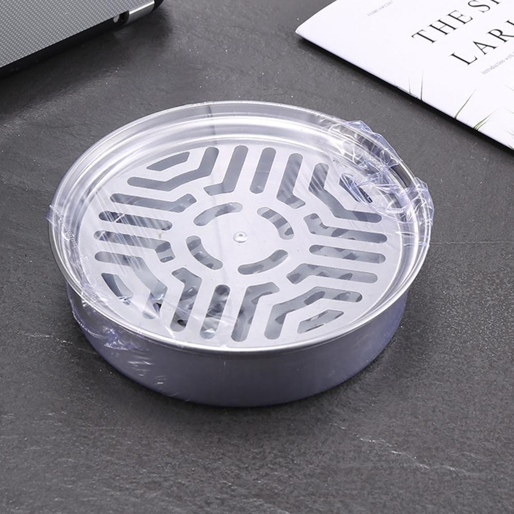 Mosquito Spiral Holder Box Stainless Steel Anti Mosquito Spiral Box with Lid Mosquito Coil Burner for Living Room Bedroom