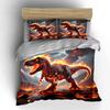 Fiery dinosaur amidst lava. Bedding sets Duvet cover sets Duvet covers Pillowcases(1 * Duvet Cover 2 * Pillowcases without duvet insert)
