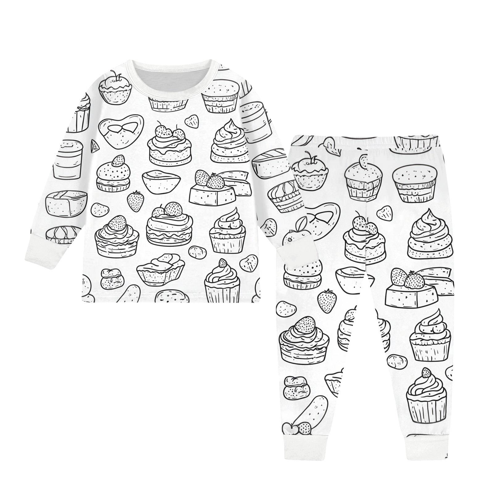 

Kids Colorable Pants Set Boys Girls Funny DIY Hand Painted 2 Piece Outfits Cartoon Coloring Clothing Sets 160