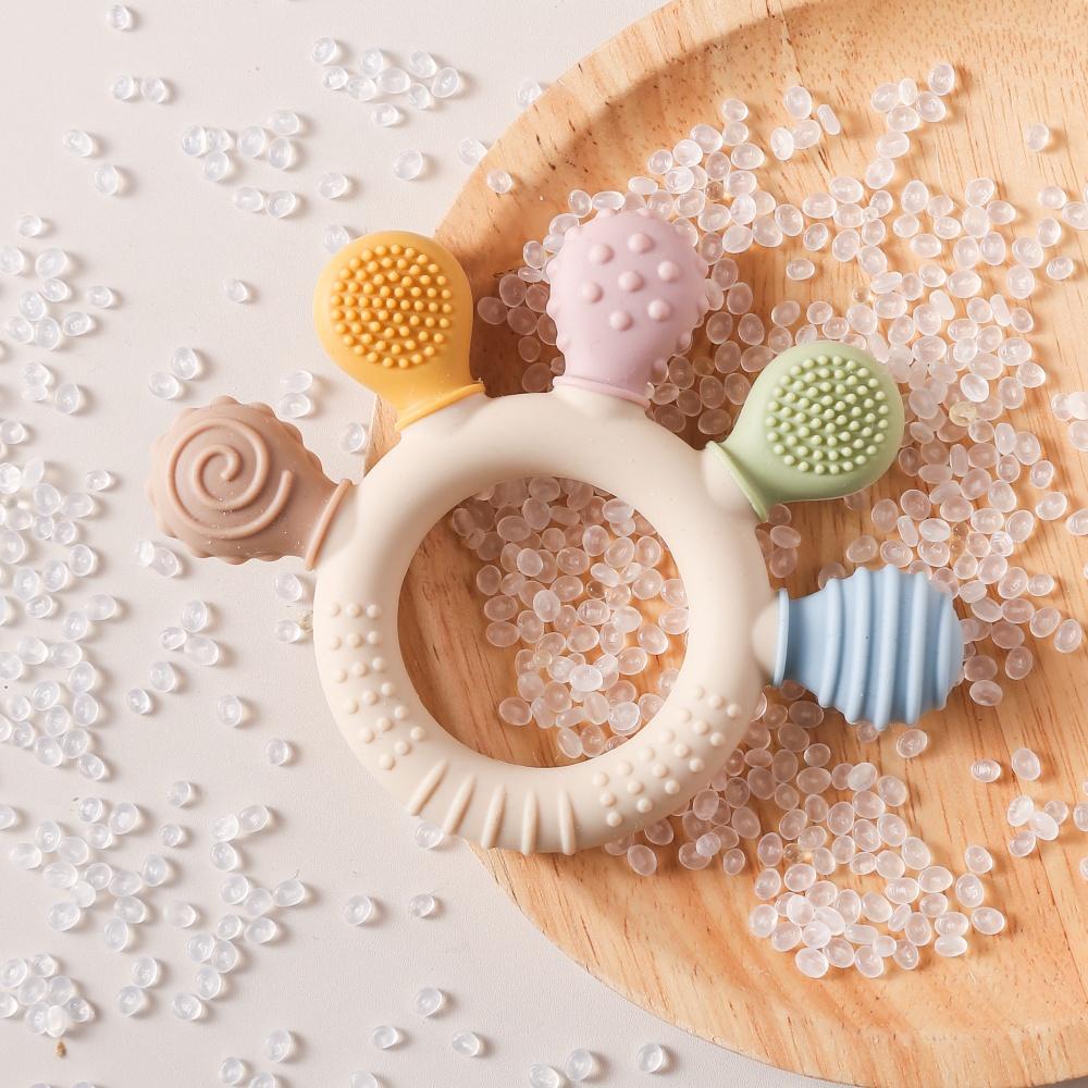 New Baby Silicone Teether Dental Toys BPA Free Silicone Finger Teething Ring Bracelet for Newborn Goods Baby Teething Toys Gift