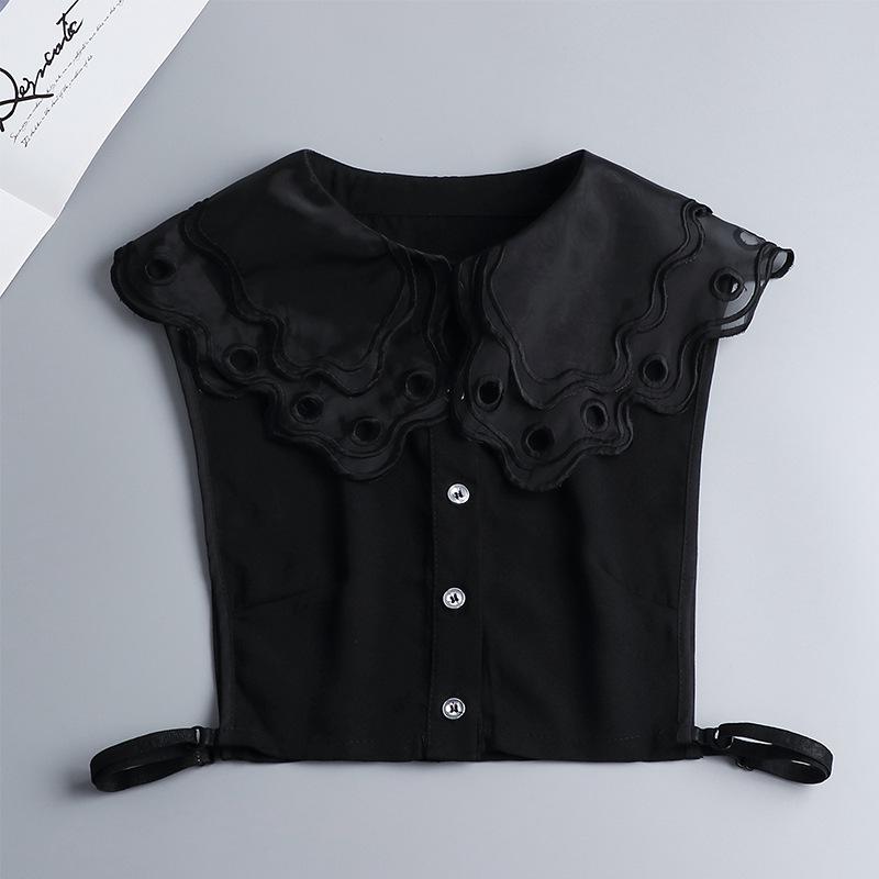Fashionable Cotton Lace False Collar Shirt, Women's Detachable Collar Shirt, False Tie, Lapel Shirt Top