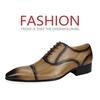Fashion Summer Classic Stylish Men Shoe Genuine Leather Formal Business Office Zapatos Casual Lace Up Customized Design Fashion Man Shoe