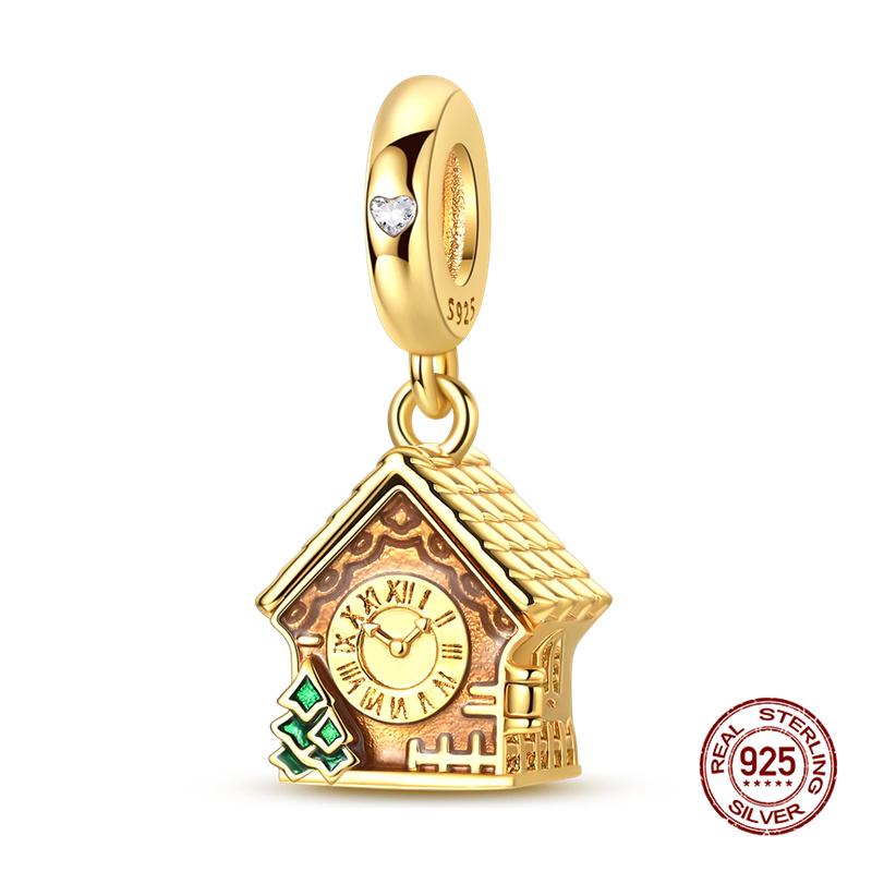 Gold New In Charms Copper Openable Whale Charms Bead Fit 3Mm Original Bracelet Necklace Women Diy Fine Jewelry Gift