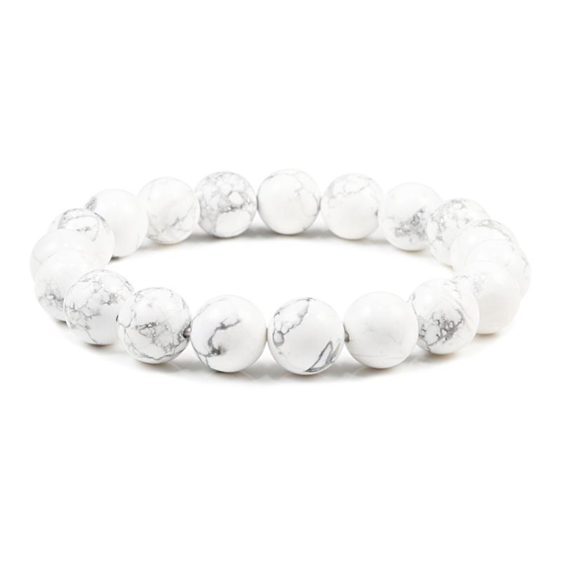 Charm Bracelet Natural Stone Beads 6/8/10mm Volcanic Lava Tiger Eye Beads Elastic Bracelets For Men Women Jewelry Pulsera Hombre