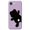 For iPhone 16e Case Black Bear Back Pattern Printing Straight Edge TPU Phone Back Cover