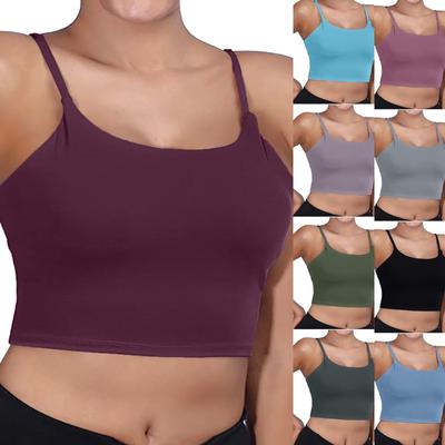 Moda Feminina Sem Mangas Casual Colete Senhoras Almofada de Peito Movimento Regatas Curtas