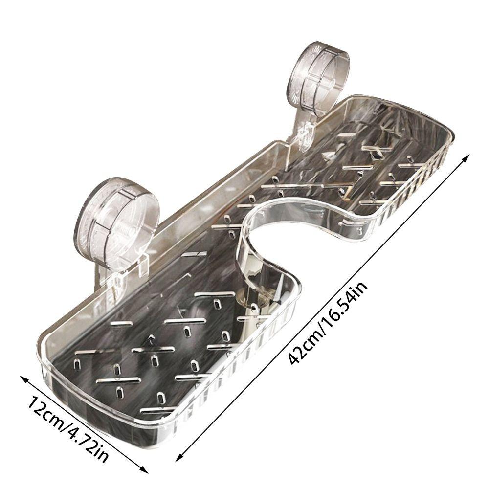 Wall Mount Bathroom Shelf Drainable Shower Shelf Durable Storage Rack