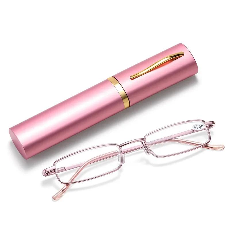Men Pen Holder Reading Glasses Ultra Light Portable Presbyopic Eyewear Spring Frame High-definition Anti Blue Light Eyewear