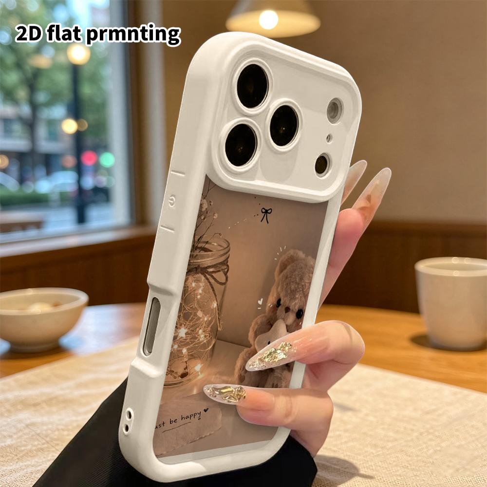 Phone Case: 2D Flat Design Suitable for iPhone 18 17 16 15 14 13 Pro Step Protection Case, Warm Light Healing, Christmas and Halloween Gift