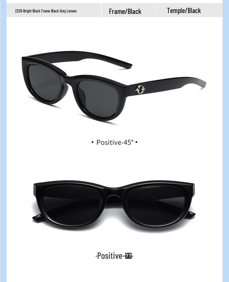 Unisex Oval Sunglasses: European & American Style, Fashionable Small Frame, UV Protection, Perfect for Driving.