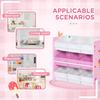 Kids Storage Rack, with Nine Removable Baskets, for Nursery, Bedroom, Playroom - Pink