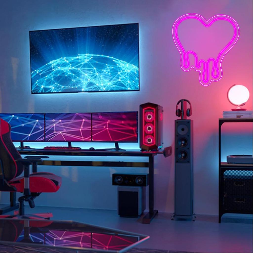 ENUOLI Heart Neon Sign USB Dimmable Wall Light Direct from Japan