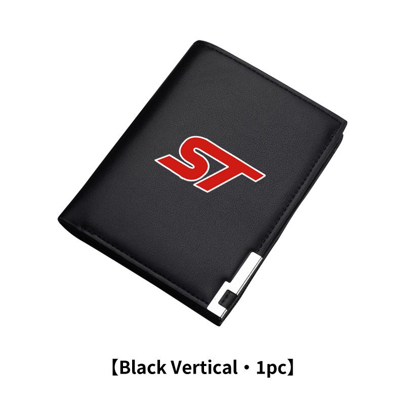 YYQO6 For Ford Car Logo Men Short Foldable Credit Card Holder Leather Money Wallet Accessories Focus mk2 mk3 mk4 Fiesta Ranger