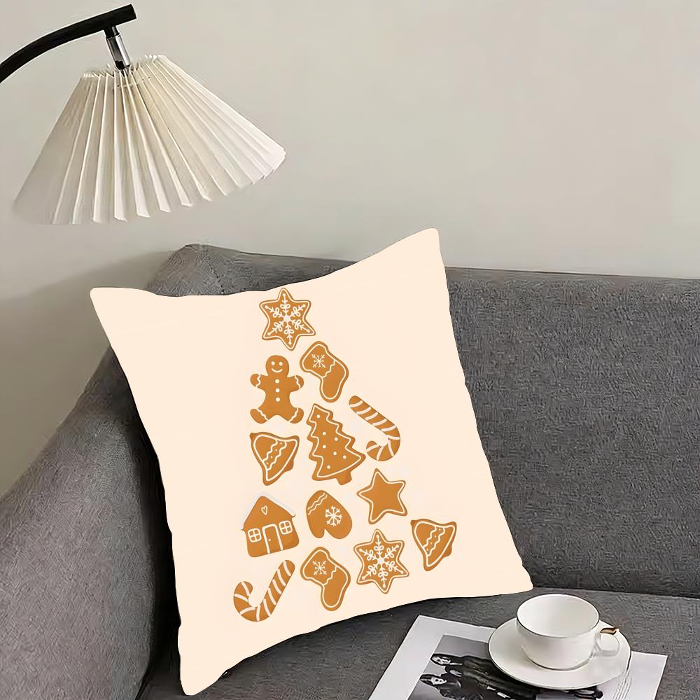 Cookie Run Kingdom Gingerbrave Cushion Cover Reversible Plush Pillow Cover – For car, sofa, bedroom, perfect as a gift.