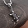 Creative Small Size Crocodile Necklace for Men Women Popular Stainless Steel Animal Pendant Fashion Charm Jewelry Gift