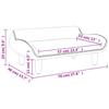 Kids Sofa Cream 70x40x24 cm Fabric