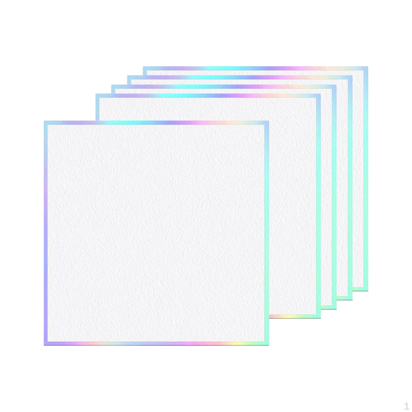 

5 Japanese Shikishi Boards (washi Paper, Square) for Sketching with Markers, Creative Projects, Easy 10cmx10cm