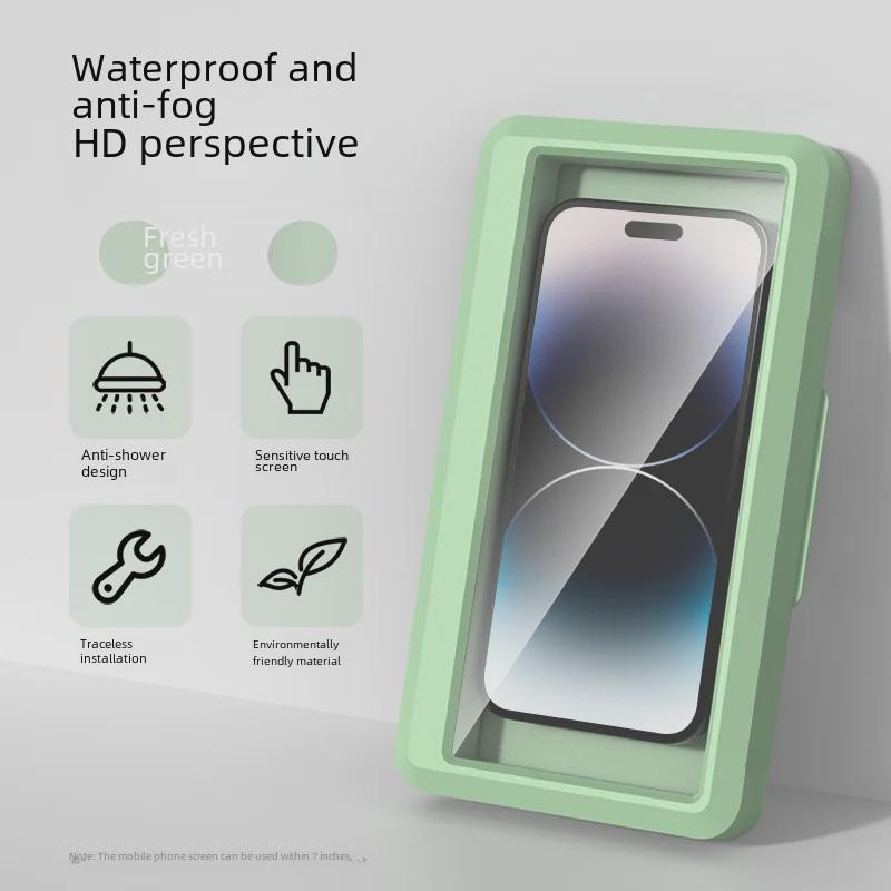 Waterproof Rotatable Touch Screen Phone Storage Rack for Bathroom and Kitchen