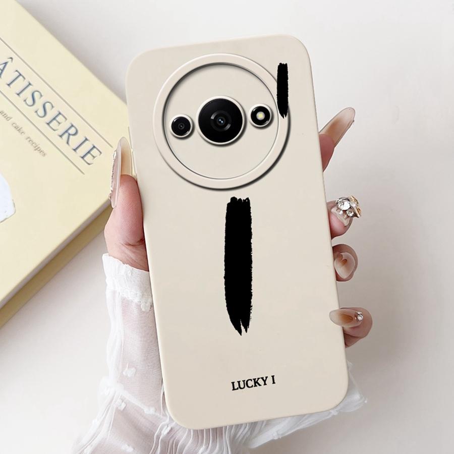 For Xiaomi Redmi A3 Back Cover Popular Letter Protector Soft Silicone Phone Cases For RedmiA3 A 3 4G Xiaomi Poco C61 Funda