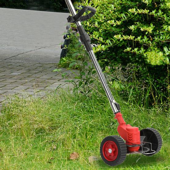 24V 2000mAh Batterijvoeding Oplaadbare Telescopische Stang D-Vormige Handgreep Grastrimmer Snoerloos Elektrisch Onkruid Gazon Eter Kantensnijder