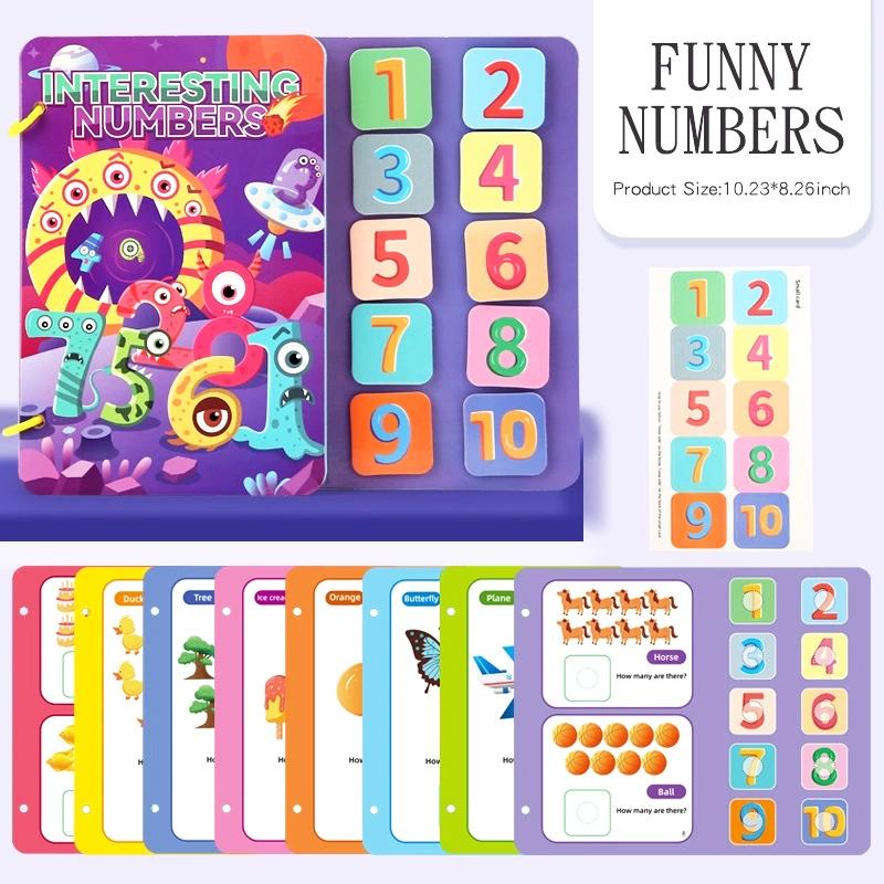 Montessori Toys Busy Book My First Quiet Book Paste Sticker Book Matching Game Early Learning Education Toys for Children