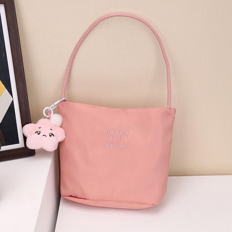 Korean Muçu Embroidered Women's Bucket Handbag - Available in Large & Small Sizes, Perfect for Weddings, Birthdays, or Banquets.