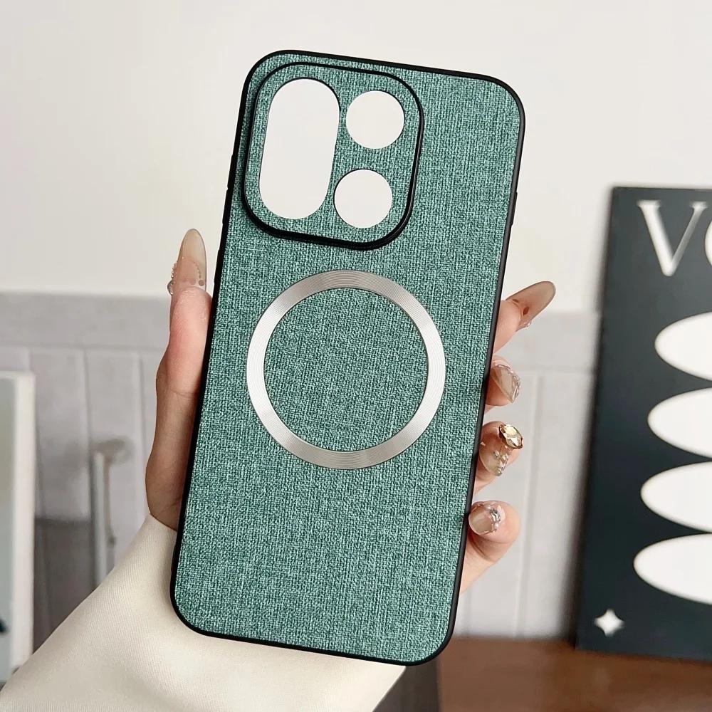 

Минималистичный деловой тонкий кожаный магнитный чехол для телефона OnePlus 15 13 12 11 с защитой объектива камеры и противоударной задней крышкой OnePlus 11