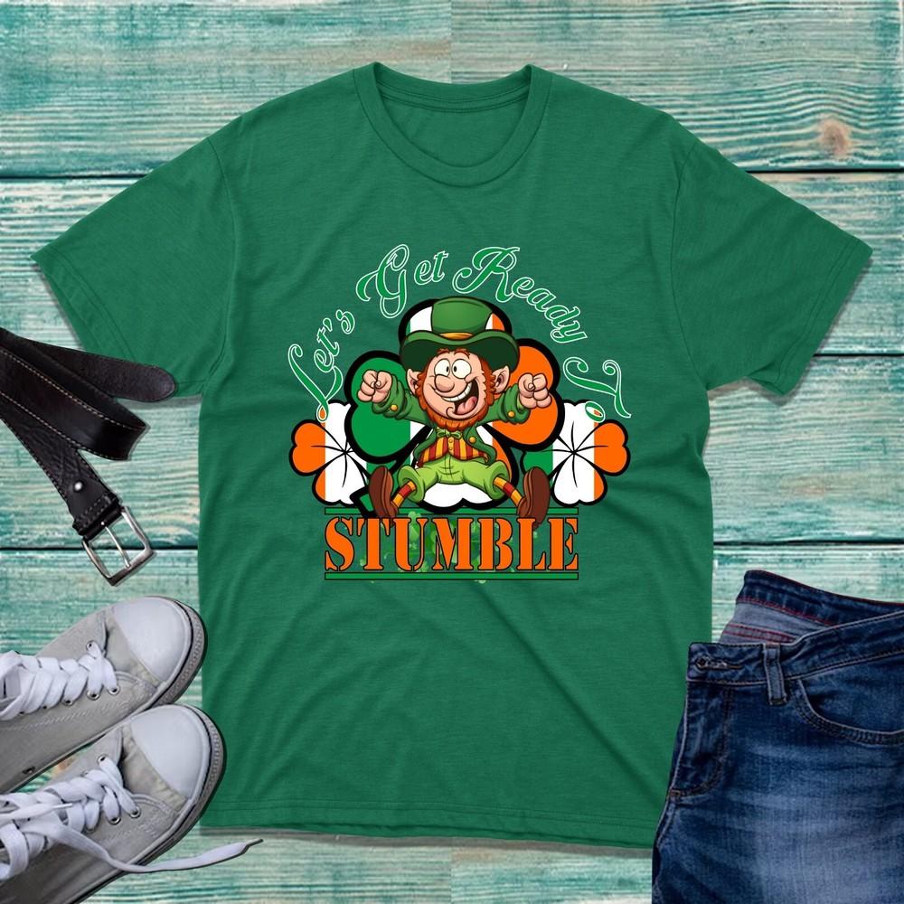 Lets Get Ready To Stumble TShirt St Patricks Day Irish Flag Shamrock Tee Top S