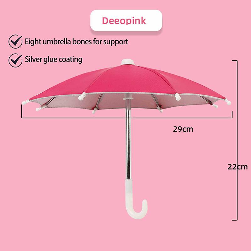 Universal Portable Mini Phone Umbrella Stand Outdoor Riding Waterproof Sunshade Mobile Phones Umbrella Bracket Holder